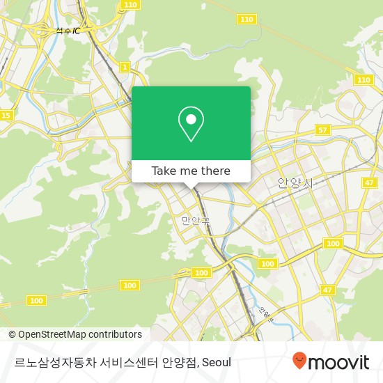 르노삼성자동차 서비스센터 안양점 map