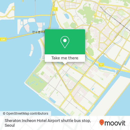 Sheraton Incheon Hotel Airport shuttle bus stop map