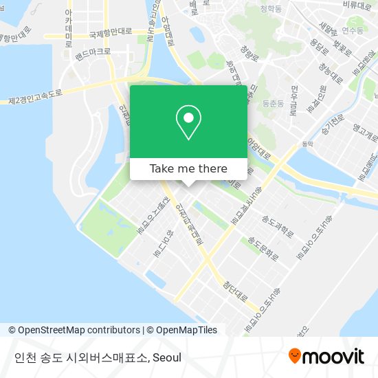 인천 송도 시외버스매표소 map
