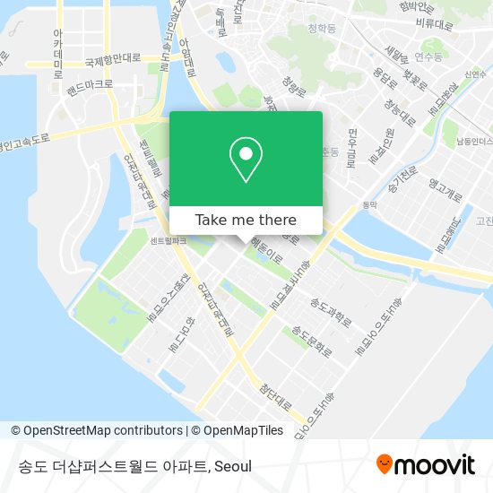 송도 더샵퍼스트월드 아파트 map