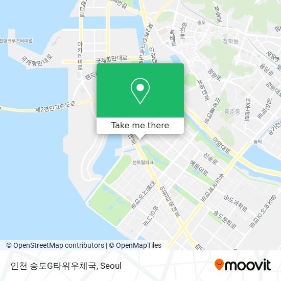 인천 송도G타워우체국 map