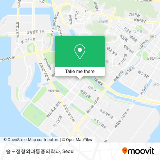 송도정형외과통증의학과 map