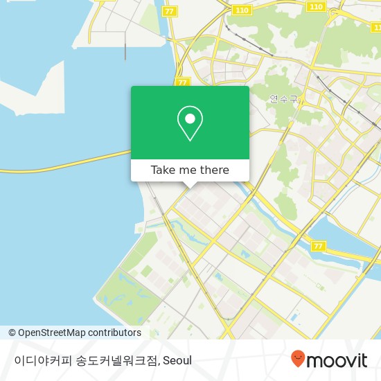 이디야커피 송도커넬워크점 map