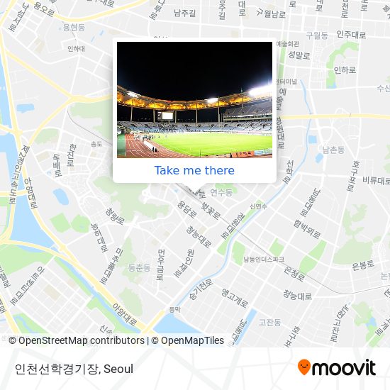 인천선학경기장 map