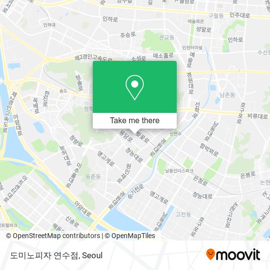 도미노피자 연수점 map