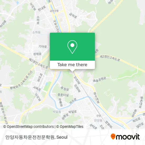 안양자동차운전전문학원 map