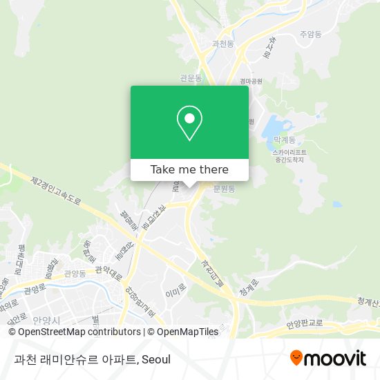 과천 래미안슈르 아파트 map