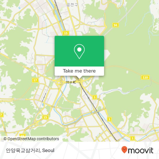 안양육교삼거리 map