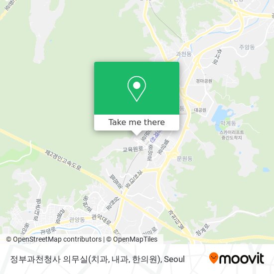 정부과천청사 의무실(치과, 내과, 한의원) map