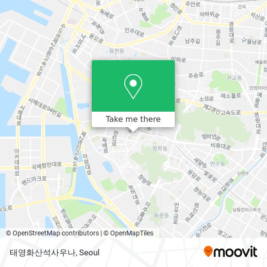 태영화산석사우나 map