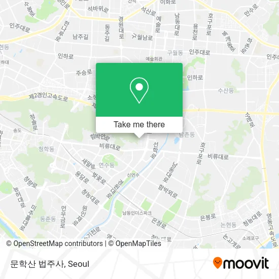 문학산 법주사 map