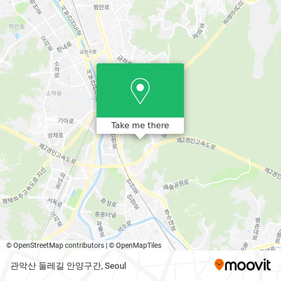 관악산 둘레길 안양구간 map