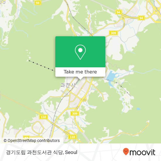 경기도립 과천도서관 식당 map