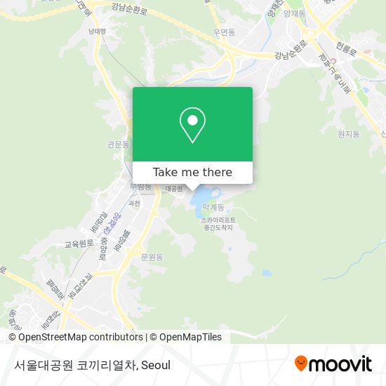 서울대공원 코끼리열차 map