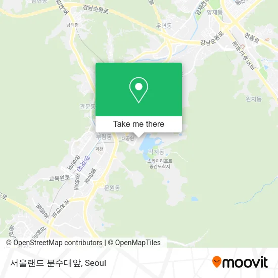 서울랜드 분수대앞 map