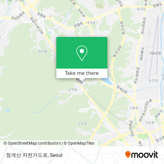 청계산 자전거도로 map