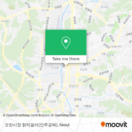 모란시장 칡막걸리(안주공짜) map