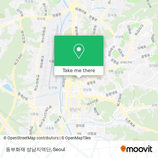 동부화재 성남지역단 map