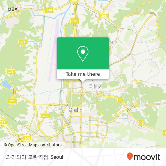 와라와라 모란역점 map