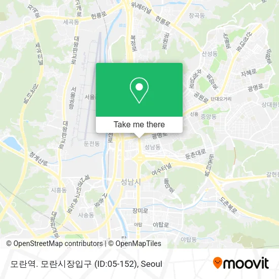 모란역. 모란시장입구 (ID:05-152) map