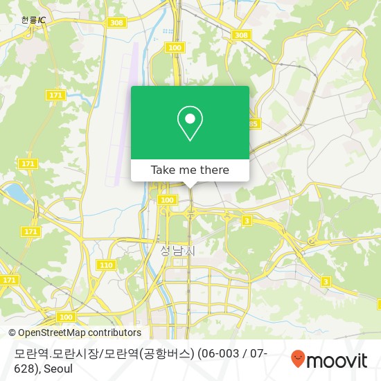 모란역.모란시장 / 모란역(공항버스) (06-003 / 07-628) map