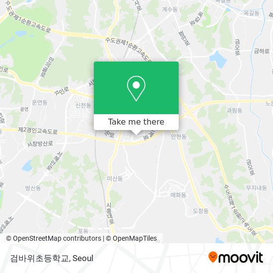 검바위초등학교 map