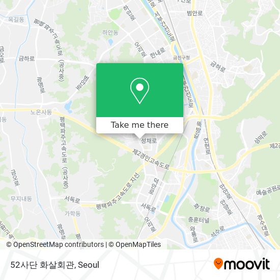 52사단 화살회관 map