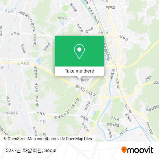 52사단 화살회관 map