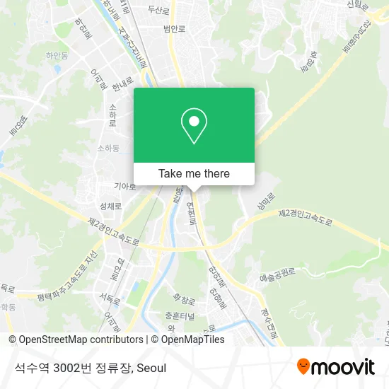 석수역 3002번 정류장 map