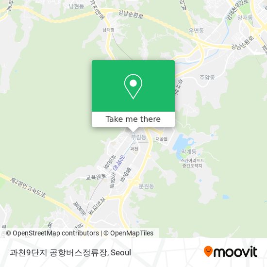 과천9단지 공항버스정류장 map