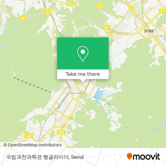 국립과천과학관 행글라이더 map