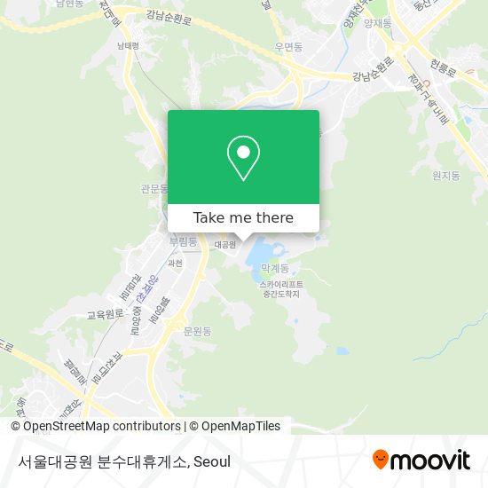 서울대공원 분수대휴게소 map