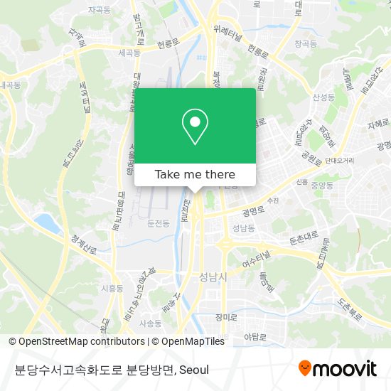 분당수서고속화도로 분당방면 map