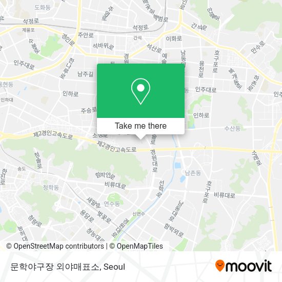 문학야구장 외야매표소 map