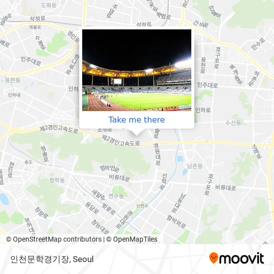 인천문학경기장 map