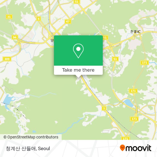 청계산 산들애 map