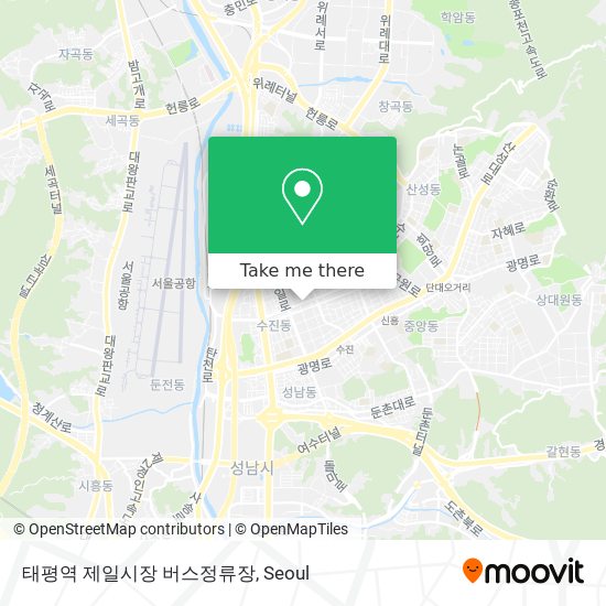 태평역 제일시장 버스정류장 map