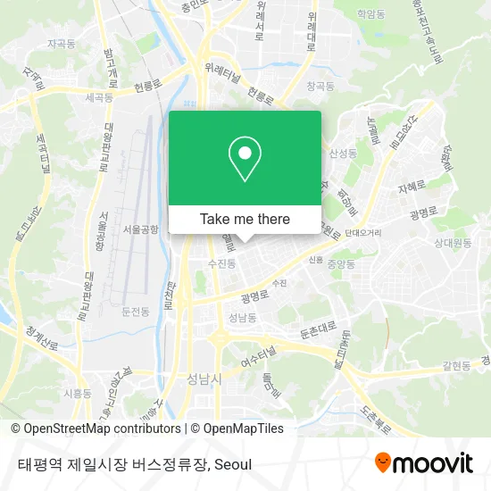태평역 제일시장 버스정류장 map