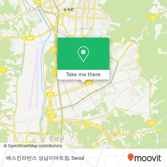 배스킨라빈스 성남이마트점 map