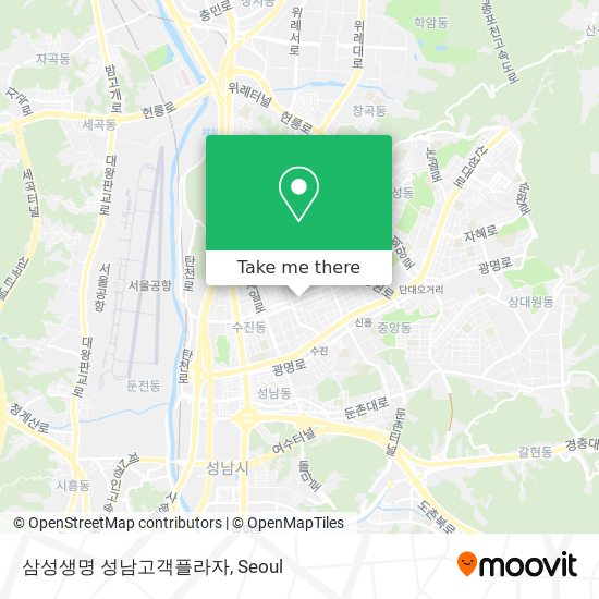 삼성생명 성남고객플라자 map