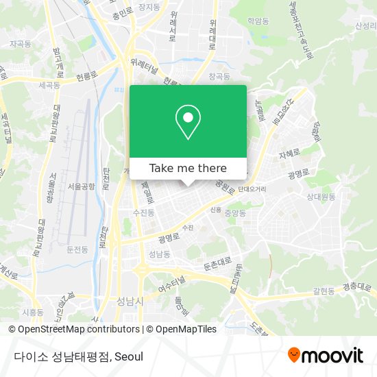 다이소 성남태평점 map