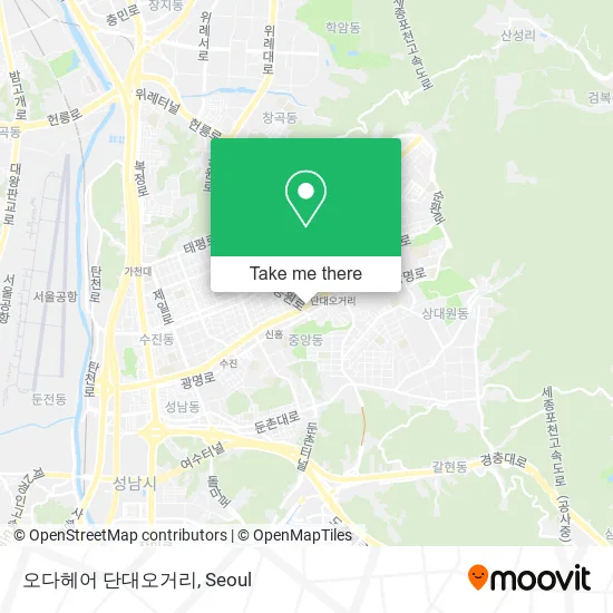 오다헤어 단대오거리 map