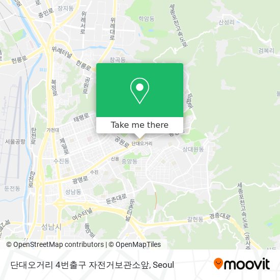 단대오거리 4번출구 자전거보관소앞 map