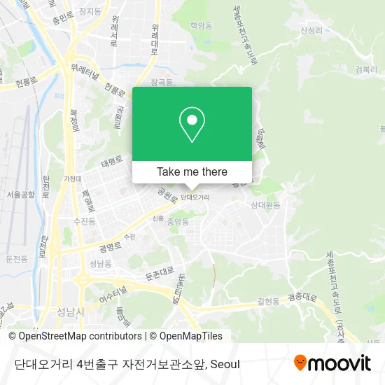 단대오거리 4번출구 자전거보관소앞 map