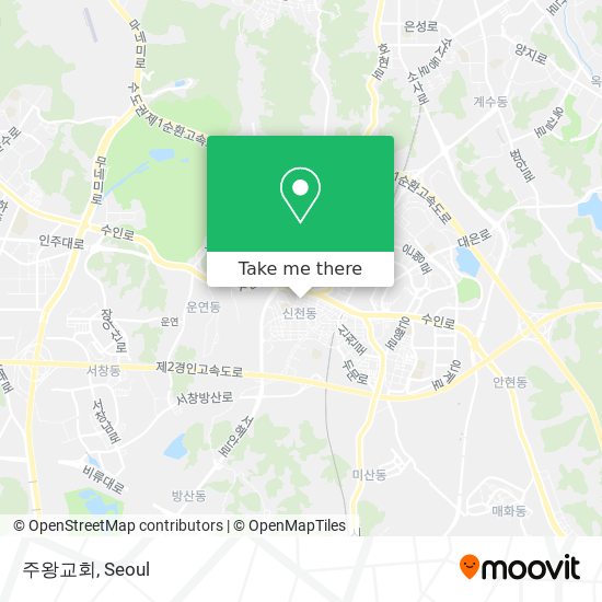 주왕교회 map