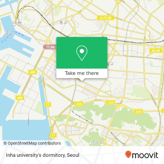 Inha university's dormitory map