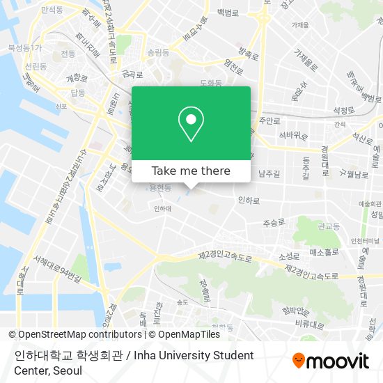 인하대학교 학생회관 / Inha University Student Center map