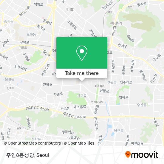 주안8동성당 map