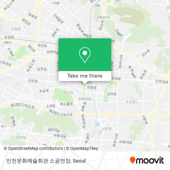 인천문화예술회관 소공연장 map