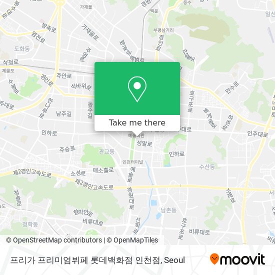 프리가 프리미엄뷔페 롯데백화점 인천점 map